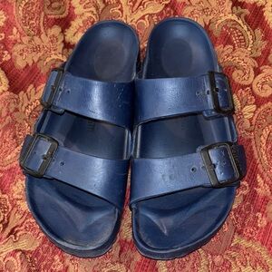 Birkenstock Navy Blue Slide Sandals size 8